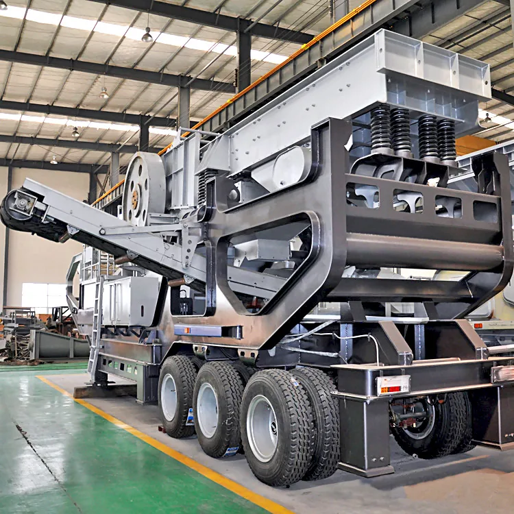 Cronus workshop yard with finished mobile crushing plants ready for inspection